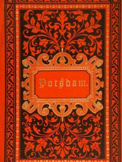 POSTDAM. 12 Cartoline rilegate con copertina decorata in oro (1893?). …