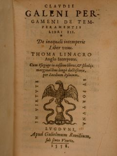 Galeni Pergameni De Temperamentis libri III. De inaequali intemperie Liber …