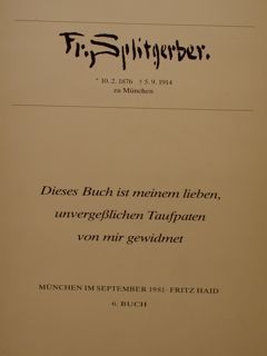 AQUARELLE VON FRITZ SPLITGERBER. Aus Leihgaben von Muenchner Privatbesitz zusammengestellt …