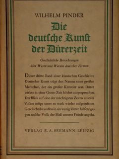DIE DEUTCHE KUNST DER DUERERZEIT. Geschichtliche Betrachtungen ueber Wesen und …