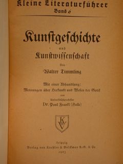 KUNSTGESCHICHTE und Kunstwissenschaft.