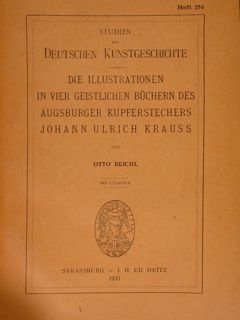 Studien zur Deutschen Kunstgeschichte. DIE ILLUSTRATIONEN IN VIER GEISTLICHEN BUECHERN …