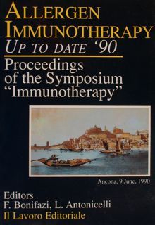 ALLERGEN IMMUNOTHERAPY. Up to date '90. Proceedings of the Symposium …