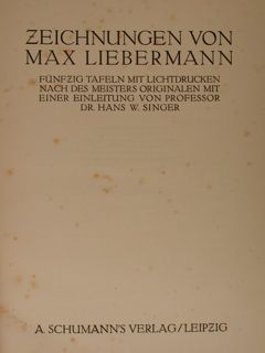 ZEICHNUNGEN VON MAX LIEBERMANN.