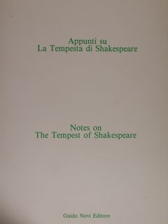 Appunti su LA TEMPESTA DI SHAKESPEARE. Notes on THE TEMPEST …