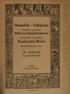 INKUNABELN-FRUEHDRUCKE. Illustrierte und seltene BUECHER AUS ALLEN JAHRHUNDERTEN. Franzoesische und …
