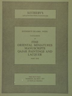 SOTHEBY'S. Catalogue of Fine Oriental Miniatures Manuscripts Qajar Paintings and …