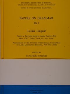 PAPERS ON GRAMMAR IX parte I - II. Latina Lingua! …