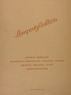 LEMPERTZ AUKTION. Antikes mobiliar - Plastiken - Porzella - Fayence …