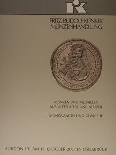 Auktion 131 am 10. Oktober 2007. MUNZEN UND MEDAILLEN AUS …