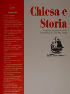 CHIESA E STORIA. Rivista dell'Associazione italiana dei Professori di Storia …