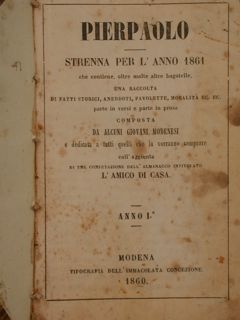 PIERPAOLO. Strenna per l'anno 1861 che , oltre molte altre …