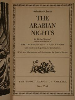 Selection from THE ARABIAN NIGHTS.