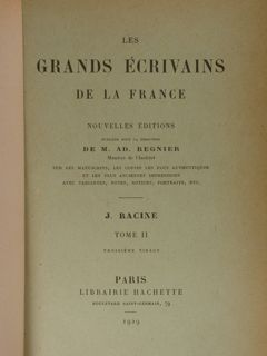 OEUVRES DE J.RACINE.