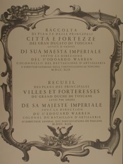 Raccolta di piante delle principali CITTA' E FORTEZZE del Gran …