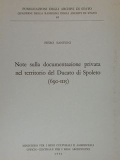 NOTE SULLA DOCUMENTAZIONE PRIVATA NEL TERRITORIO DEL DUCATO DI SPOLETO …