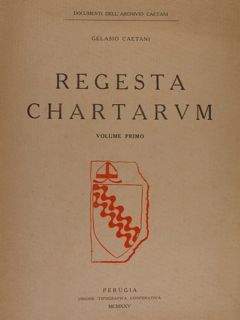 Documenti dell'Archivio Caetani. REGESTA CHARTARUM. Volume sesto.