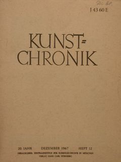 KUNSTCHRONIK. Dezember 1967 - heft 12.