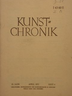 KUNTCHRONICK. April 1972 - Heft 4.