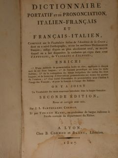 Dizionario-Dictiuonnaire italiano-francese / francese italiano.