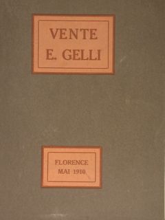 Vente E. Gelli. Florence, Mai 1910.