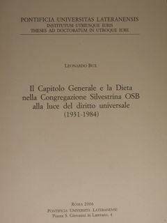 Il Capitolo Generale e la Dieta nella Congregazione Silvestrina OSB …