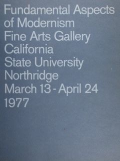Fundamental Aspects of Modernism Fine Arts Gallery California State University …