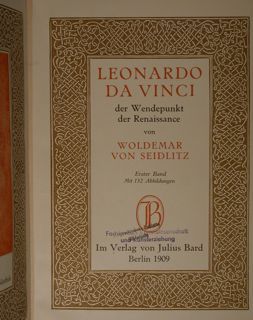 Leonardo da Vinci der Wendepunkt der Renaissance. Vol. I.