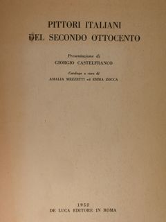 Pittori italiani del secondo ottocento.