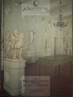 Asta dell'arredamento antico di Villa Gandolfo. Bazzano (BO), novembre 1998.Venezia, …