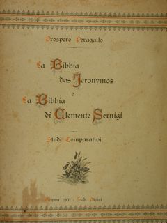 La Bibbia dos Jeronymos e la Bibbia di Clemente Sernigi. …