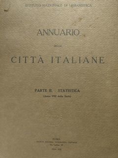 Annuario delle città italiane. Istituto Nazionale di Urbanistica e Statistica.