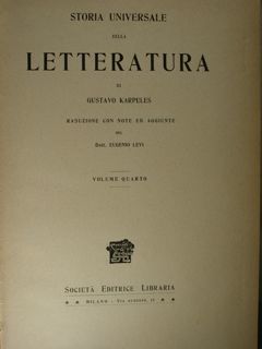 Storia universale della Letteratura.