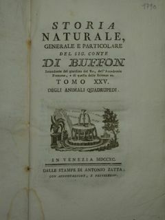 Storia Naturale, generale e particolare del sig. Conte DI BUFFON …