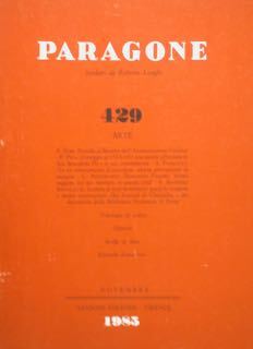 Paragone Arte. Anno XXXIV - n° 29 - novembre 1985.