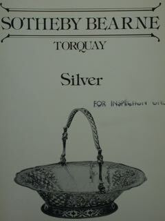 Sotheby Bearne - Torquay. Silver. Wednesday !st November 1978 at …