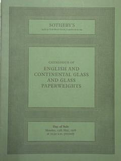 Sotheby's. Catalogue of english and continental glass and glass paperweights. …