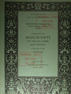 Bibliotheca Philippica Medieval Manuscrupits. New Series Part VIII. Catalogue of …