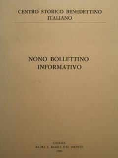 Centro Storico Benedettino. Nono Bollettino informativo. Cesena 1989.