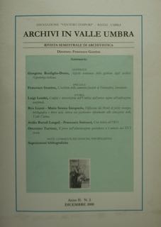Archivi in Valle Umbra. Rivista semestrale. Anno II n. 2 …