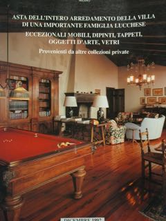 ASTA DELL'INTERO APPARTAMENTO DELLA VILLA DI UNA IMPORTANTE FAMIGLIA LUCCHESE …