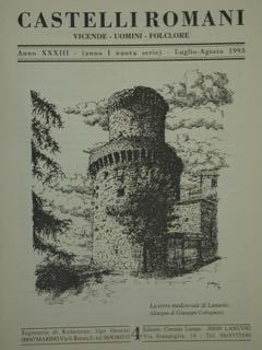 CASTELLI ROMANI. VICENDE - UOMINI - FOLKLORE. Anno XXXIII - …