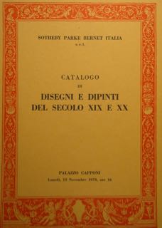 CATALOGO DI DISEGNI E DIPINTI DEL SECOLO XIX E XX. …