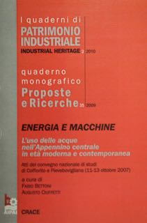 ENERGIA E MACCHINE. L'uso delle acque nell'Appennino centrale in età …