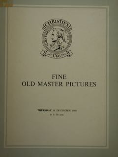 Fine Old Master Paintings. Amsterdam, Thursday 18 December 1980.
