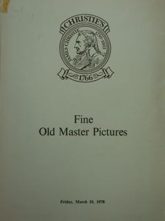 Fine Old Master Paintings. London, March 10, 1978.
