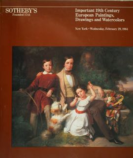 Important 19th Century European Paintings, Drawings and Watercolors. New York, …