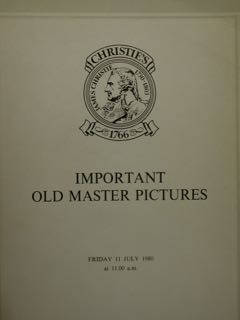 IMPORTANT OLD MASTER PICTURES. London, Friday 11 July 1980.