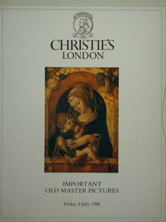 Important old Master Pictures. London, Friday 8 July 1988.