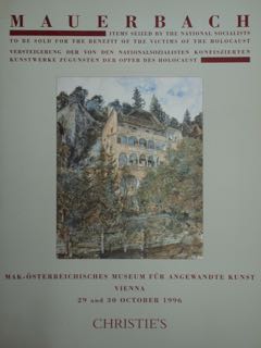 Mauerbach. Items Seized by the National Socialists to be Sold …